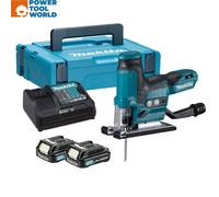 Makita JV102DSAJ 10.8v CXT Slide Cordless Brushless Jigsaw Inc 2x 2.0Ah Batts