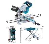 Makita LS0815FL 110v 216mm Sliding Compound Laser Mitre Saw Laser + Leg Stand