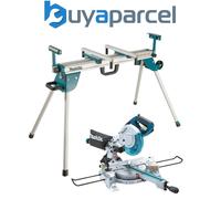 Makita LS0815FL 240v Sliding Compound Laser Mitre Saw 216mm + DEBWST06 Leg Stand