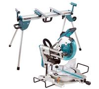Makita LS1219/2 305mm Slide Compound Mitre Saw 240V & Adjustable Wheeled Stand