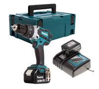 Makita LXT 18V Combi Drill in Makpac Case 2 × 5.0Ah Batteries Job Light DHP458