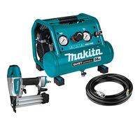 Makita MAC100QK1 Quiet Series 1/2 HP, 1 Gallon Compact, Oil-Free, Electric Air Compressor, and 18 Gauge Brad Nailer Combo Kit