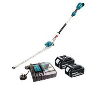 Makita Makita DUN500WRTE LXT 18V Brushless Pole Hedge Trimmer Adjustable Head with 2 x 5Ah Batteries & Charger