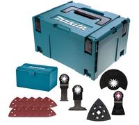 Makita Makpac Case + Starlock Multi Tool 15 Piece Set Plunge Segment Blade DTM52
