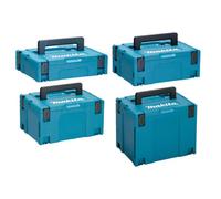Makita Makpac Connector Stacking Case Multipack Type 1, 2, 3 & 4 (No Inlay) X4 Pcs