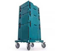 Makita MAKPAC Stackable Connector Case 4 Piece Set + P-83886 Trolley