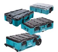 Makita Maktrak 4 Piece Rolling Tool Chest, Tool Boxes & Deep Medium Organiser Set