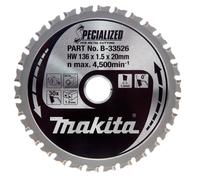 Makita Metal Cutting Circular Saw Blade 136mm x 20mm x 30T B-33526