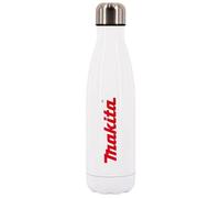 Makita Metal Drinks Water Bottle Thermos Flask Travel Cup White - Makita Logo