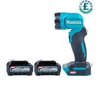 Makita ML001G 40v Max XGT LED Flashlight Torch With 2 x 2.5Ah Batteries [EEK: N/A]