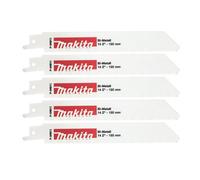 Makita P-04911 Flexible Cut Bi-Metal Reciprocating Blade Pack 150mm X 14Tpi X 5