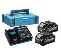 MAKITA Pack of 2 BL4040 Batteries + DC40RA Charger in MAKPAC1-191J97-1