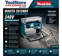 Makita Planer Thicknesser 2012NBX 240v With Stand 194053-0 3 pin uk plug