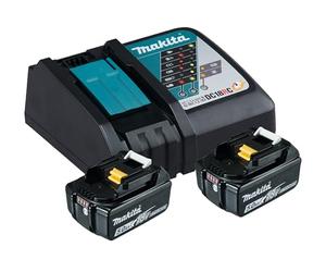 Makita Power Source Kit (2 x Tool Batteries with Charging Station, Replacement Batteries for Makita Power Tools) 197570-9