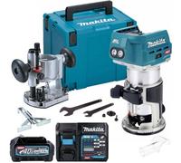 Makita Rt001Gz20 40V Cordless Brushless Router Trimmer + Plunge Base +2.5Ah Batt