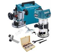 Makita Rt001Gz21 40V Xgt Brushless Cordless 1/4" Router + Plunge Base + 12Pc Set