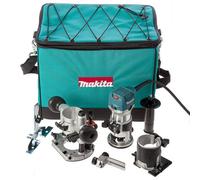 Makita Rt0700Cx2 240V 1/4" Router Laminate Trimmer Guide Plunge Base Tilt