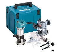 Makita Rt0702Cx4 240V 1/4" Router Laminate Trimmer With Guide Plunge Base Makpac