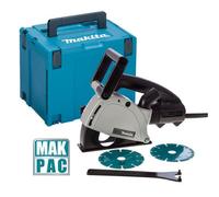Makita Sg1251J 110V Corded Wall Chaser 125mm 2 X Diamond Discs Makpac Case