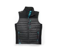 Makita Shield Bodywarmer - Workwear Gilet - Black/Grey | Lightweight Men's Bodywarmer with stretch panels - Water-Repellent Ripstop Fabric - Durable YKK Zips - Internal Pockets