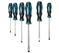 Makita Slotted Phillips Screwdriver Set 6 Piece Anti Slip Oil Resistant E-10506