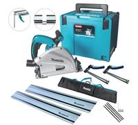 Makita Sp6000J 240V Plunge Cut Circular Saw 165mm + 2X1.5M Guide Rail Qr Clamp