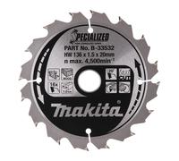 Makita SPECIALIZED Cordless Circular Saw Blade for Wood Cutting