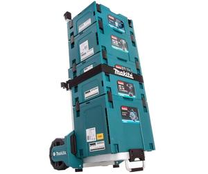 Makita STACK1 Stackable Connector Carry Case 4 Piece Set With MakPac Trolley
