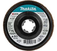 Makita T-03953 X-Lock 4-1/2" 120 Grit Type 27 Flat Blending and Finishing Flap Disc for X-Lock and All 7/8" Arbor Grinders