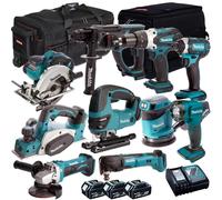 Makita T4T10051PT 18V LXT 10 Piece Combo Tool Kit 3 x 5.0Ah Battery Charger Bag