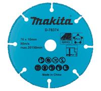 Makita D-78374 76 x 10mm Epoxy and PVC Cutting Disc 20150 RPM