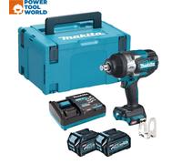 Makita TW001G 40v Max XGT Cordless Brushless 3/4" Drive Impact Wrench 2 x 2.5ah Li-ion Charger Case