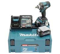 Makita TW004GD201 40V Max Li-ion XGT Brushless Impact Wrench Complete with 2 x 2.5 Ah Batteries and Charger Supplied in a Makpac Case
