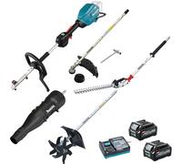 Makita UX01G 40v Max XGT Cordless Brushless Split Shaft Garden Multi Tool Set 2 x 2.5ah Li-ion Battery Charger