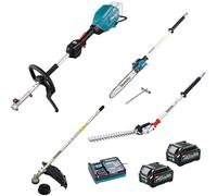 Makita UX01G 40v Max XGT Cordless Brushless Split Shaft Garden Multi Tool Set 2 x 2.5ah Li-ion Battery Charger