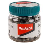 Makita X 100 Pozi No 2 25mm Hex Insert Bits In Candy Tub Pz2 B-24882 100 Pieces