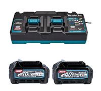 Makita X2 Bl4025 40V Max 2.5Ah Li-Ion Xgt Batterys 191B36-3 Dc40Rb Twin Charger