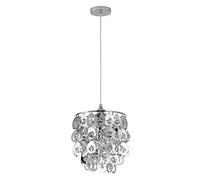 MAKIVI Silver Disc Lighting Fixture Ceiling Light Chandelier Nordic Restaurant Hanging LampPendant Lighting for Living Room Hanging Pendant Lights Chrome Marriage
