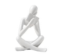 MAKIVI Thinkers Sculptures,White Thinkers Resin Statue Reading Ornament,Thinkers Sculpture Decoration, Modern Book Decor A