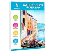 Makkas Watercolour Paper Pad A3 30 Sheets 140lb / 300gsm Cotton Blend Student Grade | Includes Pad Only | Cold Pressed & Acid Free Watercolour Sketchbook