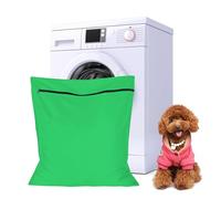 Makloee Large Pet Laundry Bag for Stoping Pet Hair Blocking the Washing Machine,Machine Petwear Wash Bag Ideal For for Dogs, Cats, Horses's Towels, Blankets, Toys, Harness & More(Green,70 * 60cm)