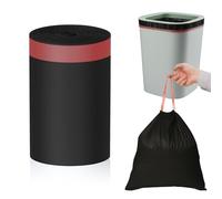 MakMeFre 100L Drawstring Tall Kitchen Trash Bags,Clean Fresh Scent and Heavy Duty Garbage Bags(30 Count,80x100cm)