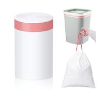 MakMeFre 50L Drawstring Tall Kitchen Trash Bags,Clean Fresh Scent and Heavy Duty Garbage Bags(100 Count,60x70cm)