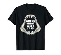 Mako Shark jaw Guess What Week it is Value Graphic T-Shirt, Men, Black, M