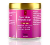 MAKOF BEAUTY Butter for Growth and Thickening of Chebe Hair - Deep Conditioner Ayurvedic with Karité, Cocoa, Mango Butter, Fenugreek and Rosemary for All Hair Types