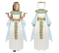 Makoike Cleopatra Costume for Kids Girls Egyptian Costume 6Pcs Egyptian Princess Dress Halloween Outfits Cosplay Props