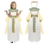 Makoike Cleopatra Costume for Kids Girls Egyptian Costume 6Pcs Egyptian Princess Dress Halloween Outfits Cosplay Props