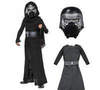Makoike Kids Kylo Ren Costume with Black Series Mask Star Knight Costume Carnival Halloween Cosplay Props