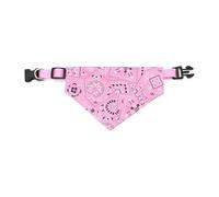 MAKOMAKI Adjustable Triangular Bandage For Pet Dog Cat Washable Scarf Bandana Collar Bibs Cat Neck Decor Birthday Party Dress Up(Pink,L 33-53cm)