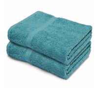 Makooz 2 Pc Bath Sheets Extra Large Towels Set - 500 GSM 100% Natural Ring Spun Egyptian Cotton - Absorbent, Quick Dry & Soft. Jumbo Luxury Bathroom Linen for Home Hotel and Spa - Kingfisher 90X145 CM